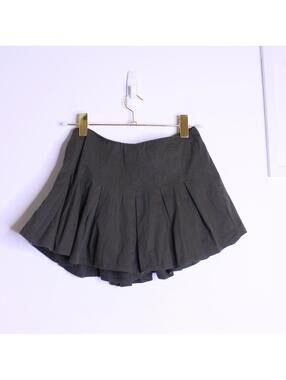 BDG Olive Green Pleated Micro Mini Skort - S